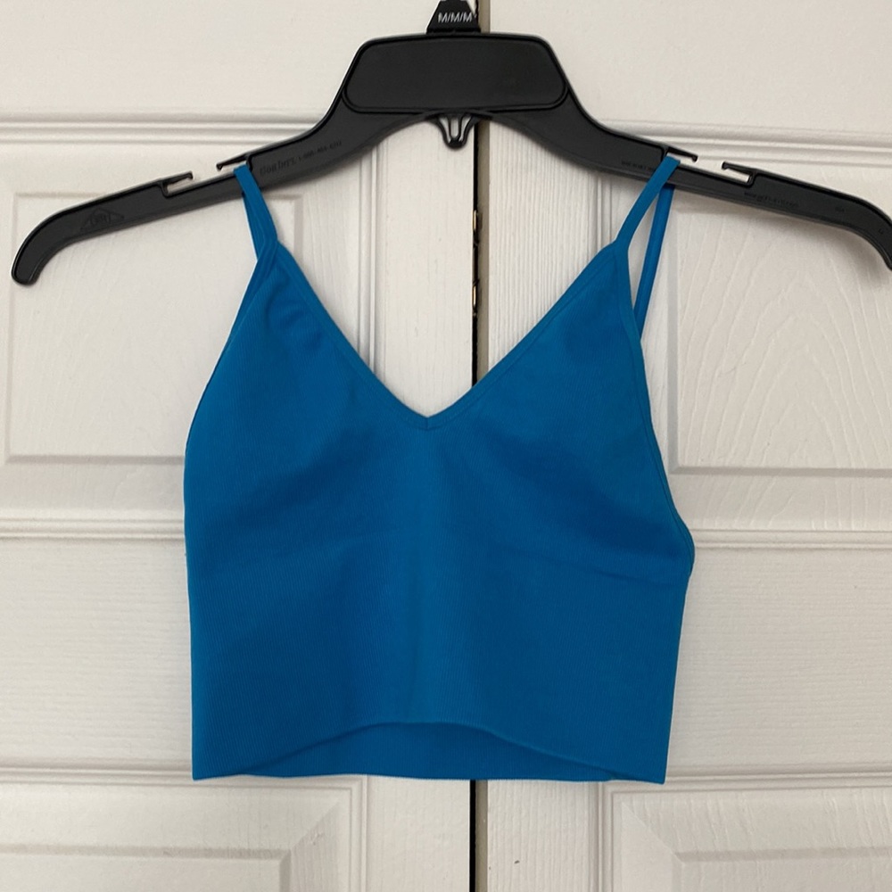 Aritzia Talula Toni Seamless Tank blue bra NWOT